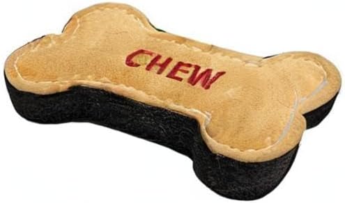 Natural Suede Leather Chew Toy for Adult Dogs, Puppies, | Tough, Durable, and Fun | Chewing Interactive Pet Toy (Bone Shape)