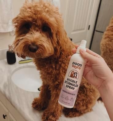 Dog Detangler Spray Dematting for Doodle - Natural Dog Leave in Conditioner Spray for Grooming and Mat Removal, Detangler Spray for Dogs Matted Hair, Puppy Poodle Detangler & Grooming