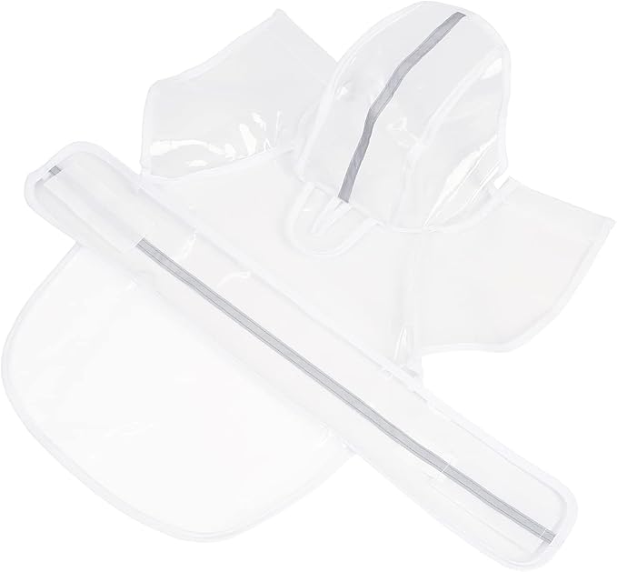 HDE Dog Raincoat Jacket Reflective Adjustable Hooded Pet Poncho Rain Coat with Leash Hole for Small to X-Large Dogs Clear - XL