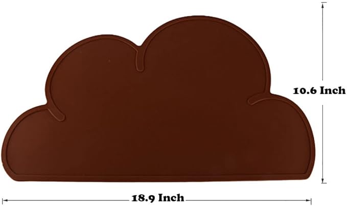 Love Dream Silicone Pet Feeding Food Mat with Raised Edge, Anti-Slip Waterproof Pet Bowl Mat Placemat for Dog and Cat (Orange)