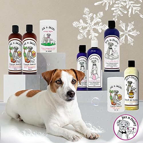 Jax n Daisy Tropical Pawadise Coconut Pineapple Dog Conditioner- Dog's Skin & Coat Conditioner for Grooming & Cleaning, Dog Bath Supplies with Light Tropical Scent of Coconut & Pineapple.