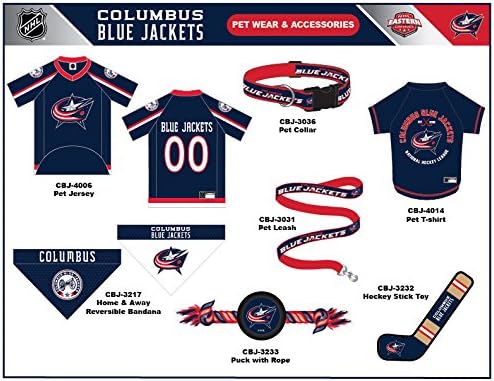 NHL Columbus Blue Jackets Bandana for Dogs & Cats, Large/X-Large. - Cute & Stylish Bandana! The Perfect Hockey Fan Scarf Bandana, Great for Birthdays Or Any Party!