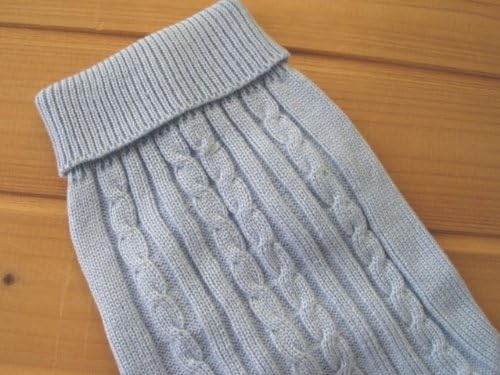 Tangpan Turtleneck Classic Straw-Rope Pro Pet Dog Sweater Apparel (Blue,XXL)