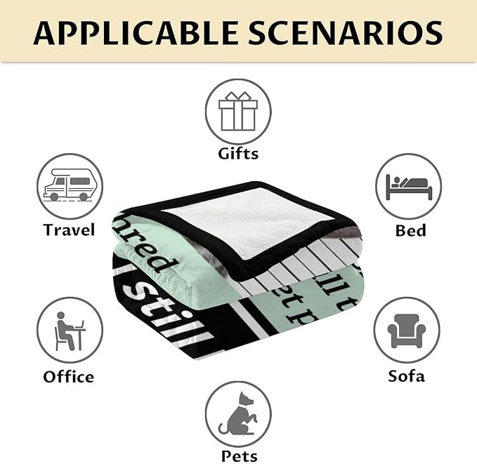 Cat Blanket Gifts - 30"x40" Cute Throw Blanket for Adults Kids - Black Soft Plush Throws for Bed, Couch & Travel