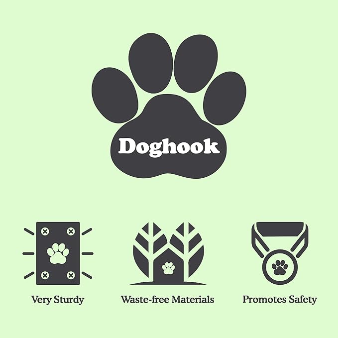 Canine Hitch- Secure Dog Leash Parking Mounted Indoor – Outdoor Wall Hook - Tie Out Stainless Steel Practical Lead Management for Home & Business, Ultimate Strength 6 Packs