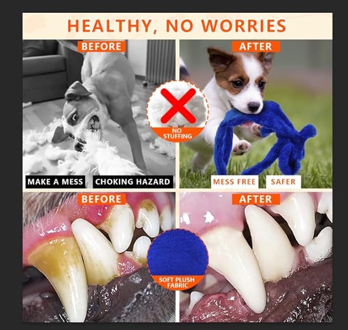 3 Pack No Stuffing Dog Toys,Dog Squeaky Toy to Keep Them Busy Interactive Dogs Toy for Boredom, Puppy Toys for Small, Medium, and Large Breed