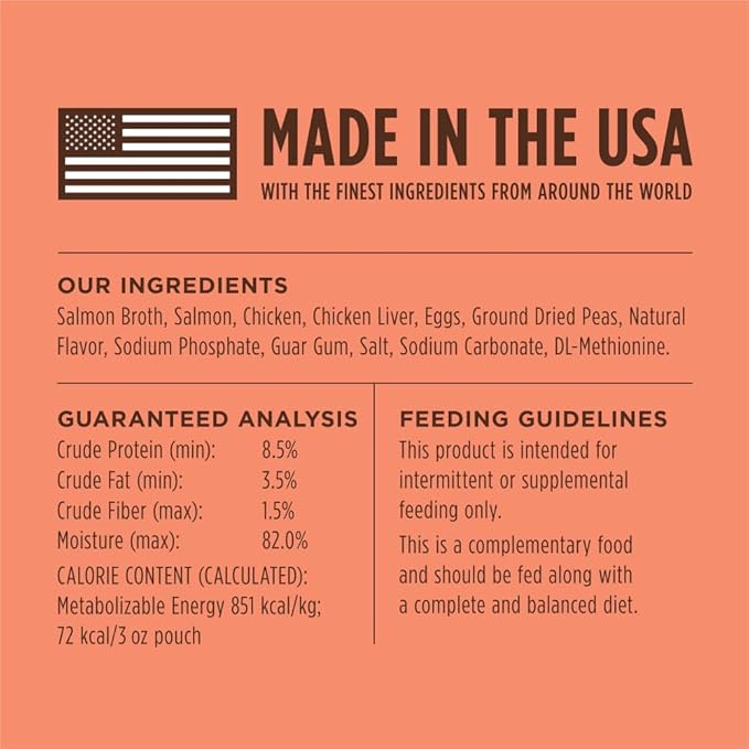 Instinct Healthy Cravings Natural Wet Cat Food Topper, Grain Free Recipe - Real Salmon, 3 oz. Pouches (Pack of 24)