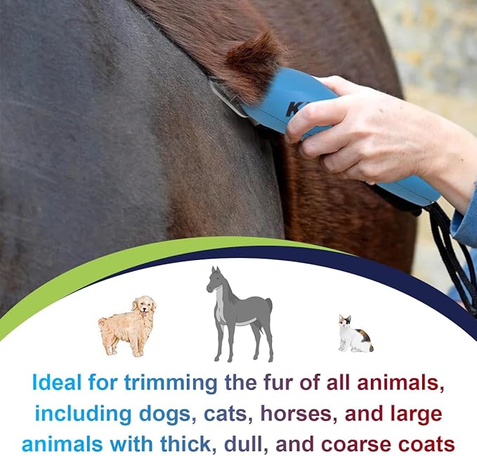 Size 10W/7FW/5FW/4FW Detachable Dog,Cat,Sheep & Horse Grooming Wide Blades Set,Compatible with Andis,Oster A5,Wahl KM10 Series Clippers,Cut Length 1/16"(1.5mm) to 3/8”(9.5mm),4 Pack