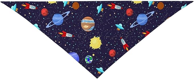 Planet Dog Bandana Scarf Triangle Bibs Pet Accessories Cat Kerchief White17 One Size