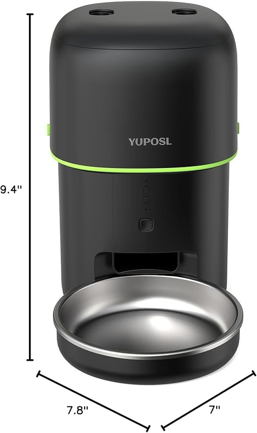 Automatic Cat Feeder, 5G WiFi Cat Food Dispenser with Freshness Preservation, 2L Timed Cat Feeder with APP Remote,15 Meals Per Day, Programmable Portion Size, Auto Pet Feeder Also for Small Dogs