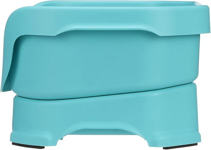 Neater Pet Brands Neater Feeder Deluxe Mess Proof Dog Bowls Elevated for Small Dogs Under 19 lbs, Made in USA, No Spill Raised Dog Food Bowl Stand Feeding Station, Food and Water Bowl Set, Aquamarine