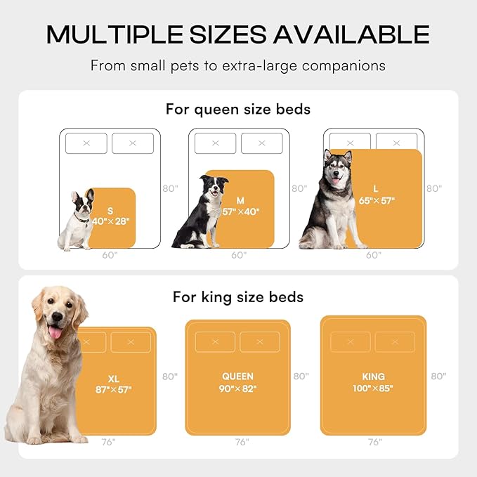 Waterproof Pet Blanket, Liquid Pee Proof Dog Blanket for Sofa Bed Couch, Reversible Sherpa Fleece Furniture Protector Cover for Small Medium Large Dogs Cats, Grey Beige Large(65" x 57")