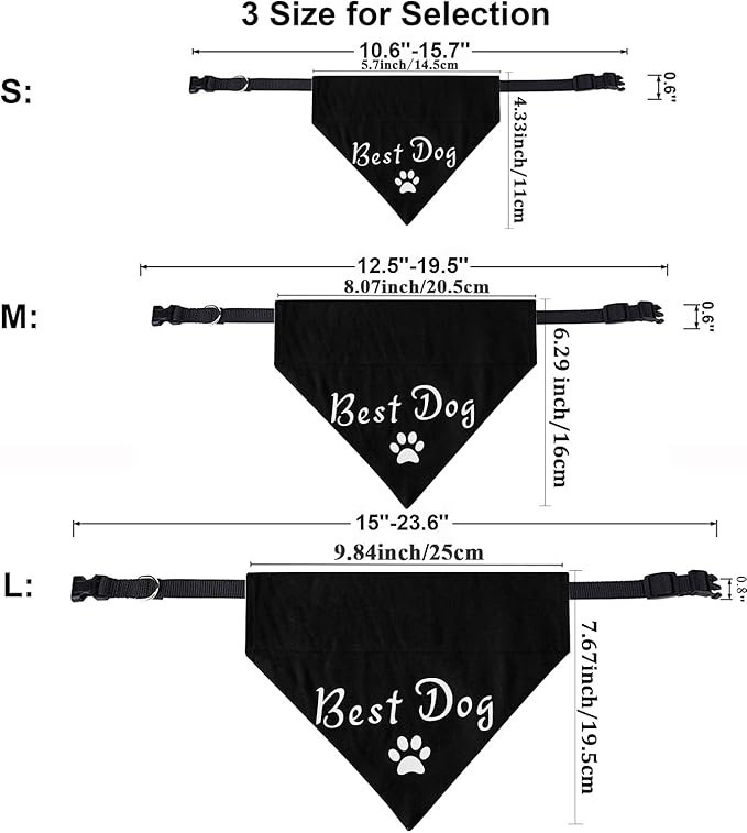 Best Dog Dog Wedding Bandana Collar, Adjustable Engagement Pet Bandana with Quick Release Buckle & D-Ring for Dogs & Cats