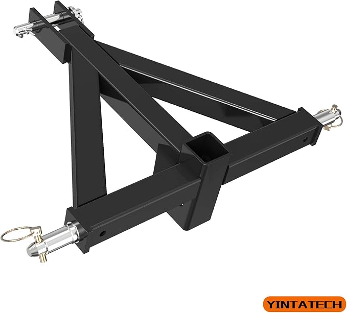 YINTATECH 3 Point 2" Receiver Trailer Hitch Heavy Duty Drawbar Adapter Cat 1 Tractor Tow Compatible for John Deere, Kubota, BX, LM25H, WLM Tractor, NorTrac, Yanmar, Kioti, Cat