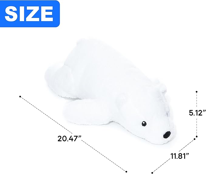 Large Plush Polar Bear Stuffed Animal – 20" Soft White Cuddly Toy for Kids, Toddlers & Polar Bear Lovers – Adorable Sleeping Pillow Buddy for Bedtime, Travel & Gifting