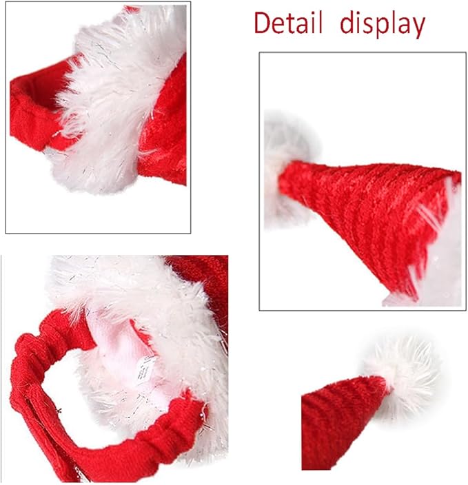 ANIAC Christmas Hamster Hats Guinea Pig Costume Mini Santa Hat for Kitten Chinchilla Rabbit Bunny Hedgehog Ferret Squirrel Rats Duck Newborn Puppy…