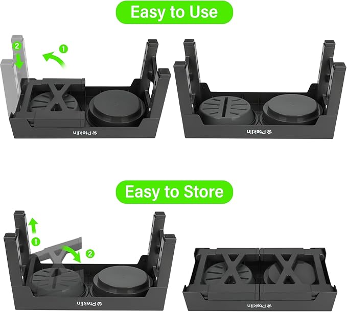 Elevated Dog Bowls, 5 Height Adjustable Raised Bowl with Anti Spill Non-Skid No Shaking Water Bowl and Slow Feeder Dog Bowls Stand for Small Medium Large Dogs