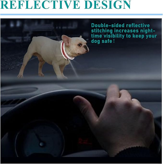 Custom Dog Collars with Name Plate, Engraved Name Plate ID Tags with Reflective Nylon Dog Collar,Soft Neoprene Padded Adjustable Pet Collar for Small Medium Large Dogs,M Green