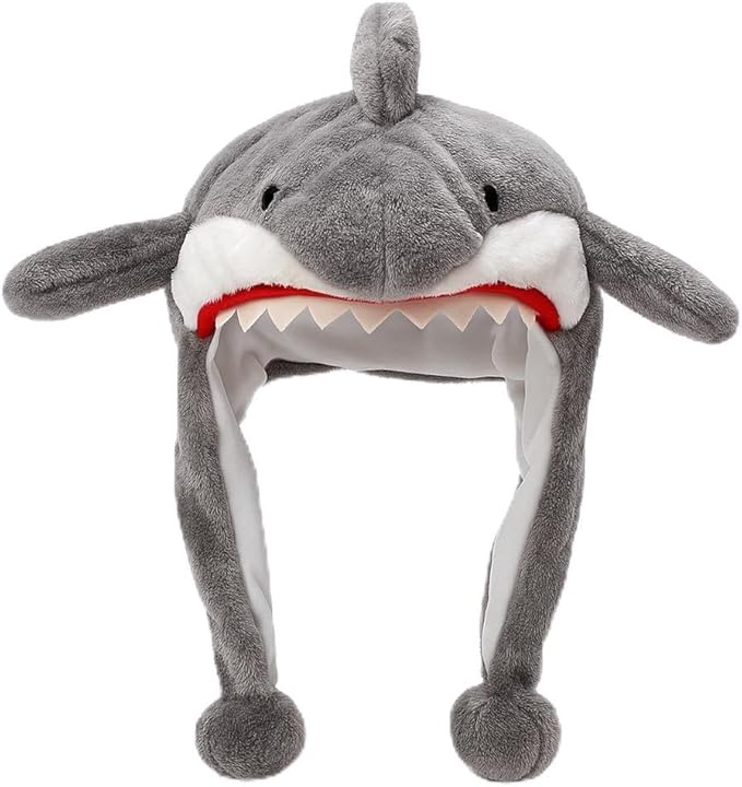 Plush Fun Animal Hats One Size Cap Polyester With Fleece Lining