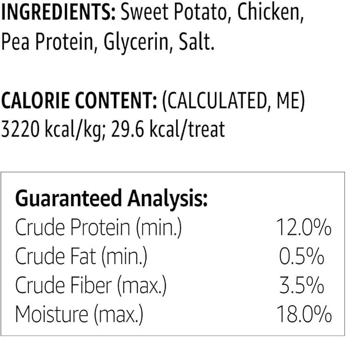 Amazon Brand - Solimo Sweet Potato & Chicken Jerky Dog Treats, 2 pounds