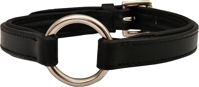 Jeffers Premium Padded Black Leather Dog Collars