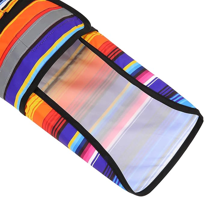 HDE Dog Raincoat Jacket Reflective Adjustable Hooded Pet Poncho Rain Coat with Leash Hole for Small to X-Large Dogs Baja Stripes - S