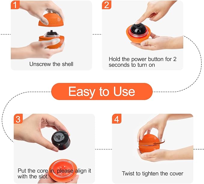 Interactive Dog Ball - Smart Toy for Small and Medium Dogs, Automatic Moving Ball, Rotating & Bouncing, Durable TPU+PC Shell, Toys That Keep Dogs Busy, for Dog