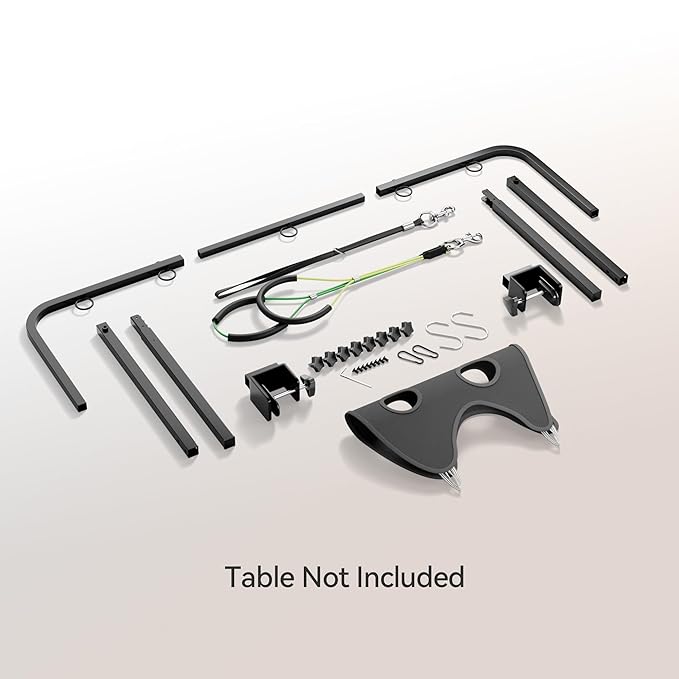 Adjustable Pet Grooming Arm for Table: 42" Height & 27"-39" Width, Clamp Fits Up to 2.76", Includes Hammock & 2 No-Sit Nooses, Heavy-Duty Dog Grooming Station for Home Use, Nail Trimming & Drying