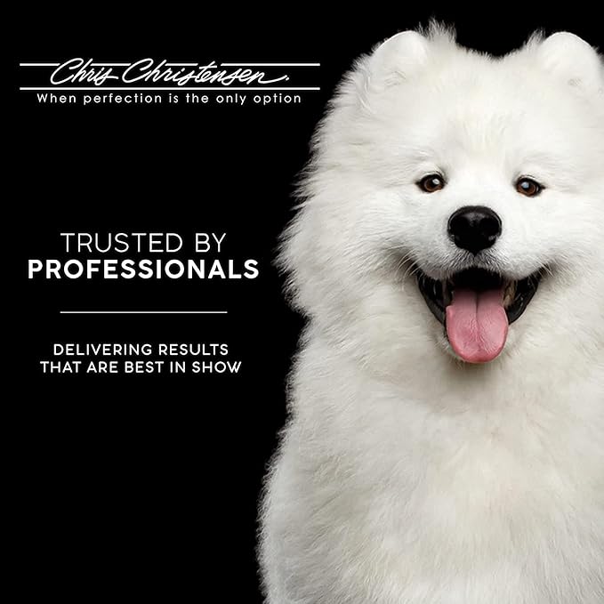 Chris Christensen Karben II Slicker Brush for Dogs, Groom Like a Professional, Ideal For All Coat Types, Remove Shedding Coat, Tangles and Dead Undercoat, 17 mm Stainless Steel Pins, Small