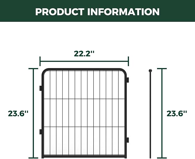 FXW Acrylic & Metal Unleashed Indoor Dog Playpen - Stress-Free and Safe Play, Heavy Duty 24 Inch 2 Wire Panels Dog Pen for Puppy and Small Dogs, Black│Patented