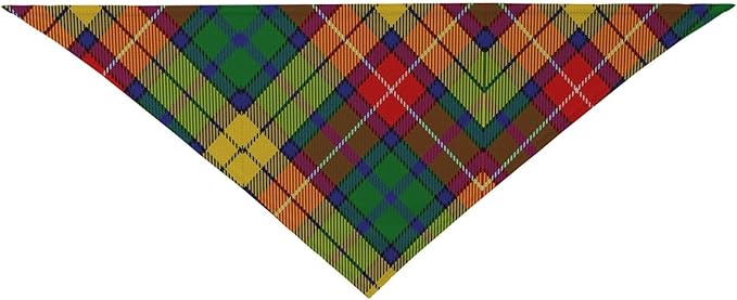 Scots Style Clan Buchanan Tartan Plaid Dog Bandana Scarf Triangle Bibs Pet Accessories Cat Kerchief