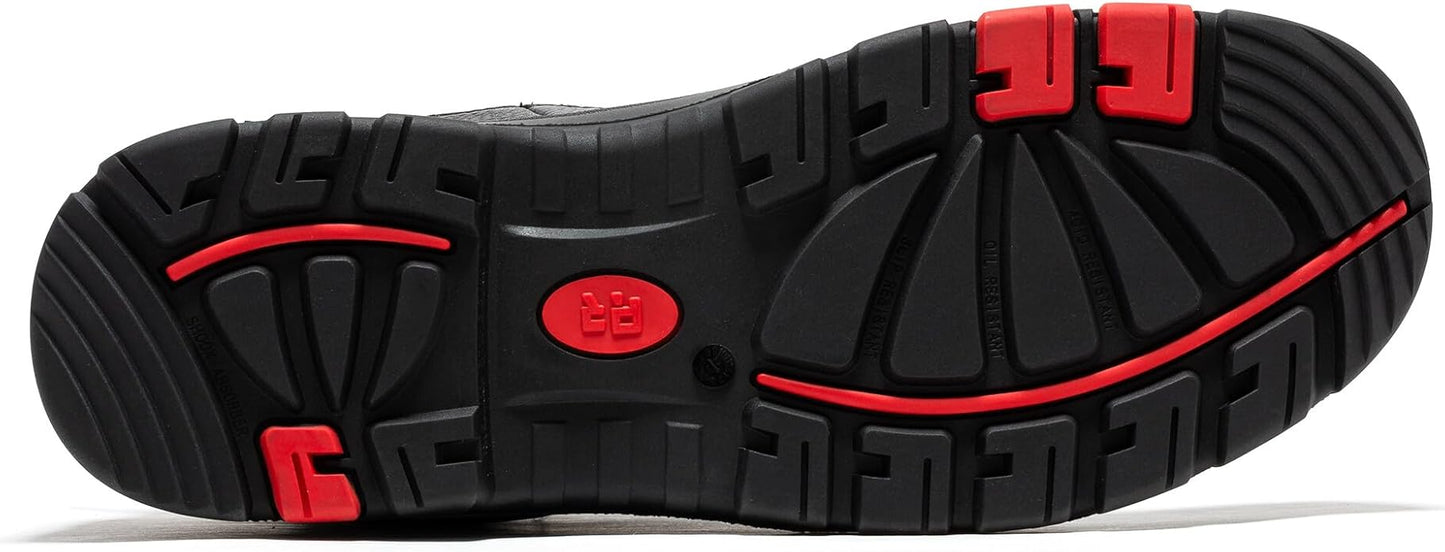 ROCKROOSTER Bakken Men's Black 6 inch Chelsea Boots, EH Rated Waterproof Slip-on Work Boots AK303-Soft Toe, AK323-Steel Toe, CP323-Comp Toe