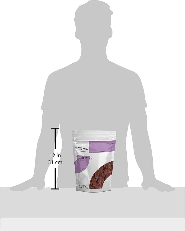 Amazon Brand - Solimo Duck Jerky Dog Treats,2 pounds (Pack of 2)