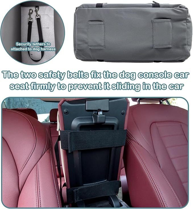 Dog Car Seat Centre Console Dog Booster Seat Dogs Console Seat Small Car Seat for Dogs Cats Pets Up to 13lbs