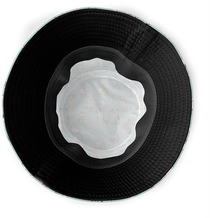 Funny Cute Cats Bucket Hats for Women Men Cartoon Pattern Fisherman Hat Packable Sun Hats