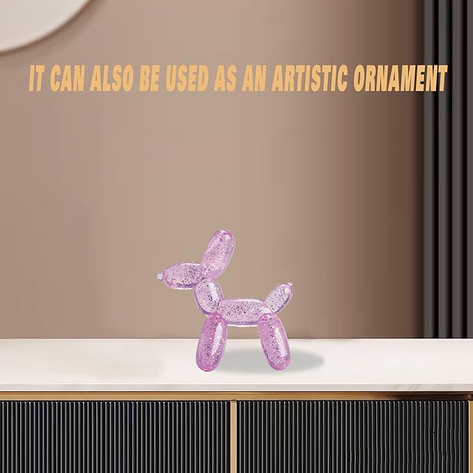 Durable Dog Chew Toy – Balloon Dog Shape, 4.72” for Small & Medium Dogs, Tough Plastic, Interactive Chew Toy for Boredom & Dental Health(Pink)