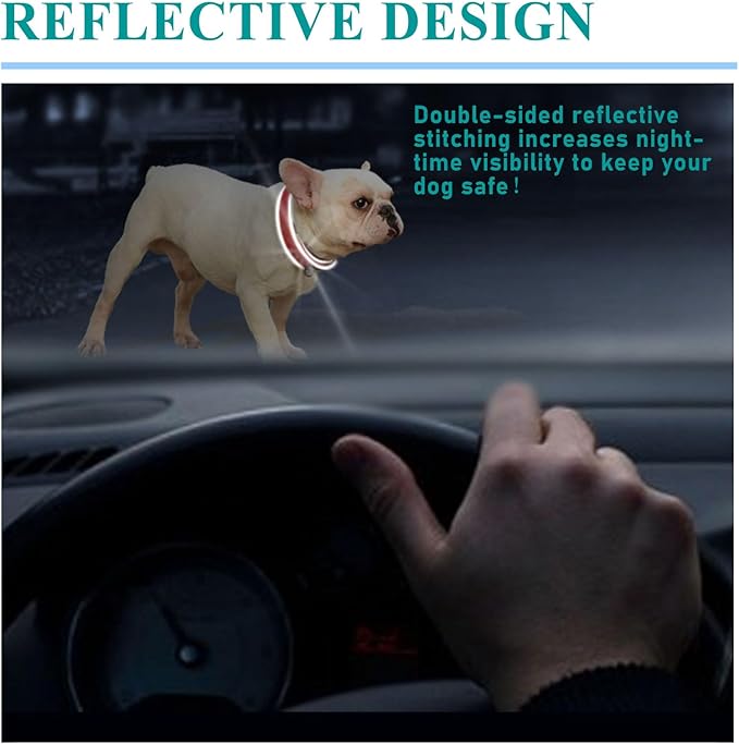 Custom Dog Collars with Name Plate, Engraved Name Plate ID Tags with Reflective Nylon Dog Collar,Soft Neoprene Padded Adjustable Pet Collar for Small Medium Large Dogs,XS Pink