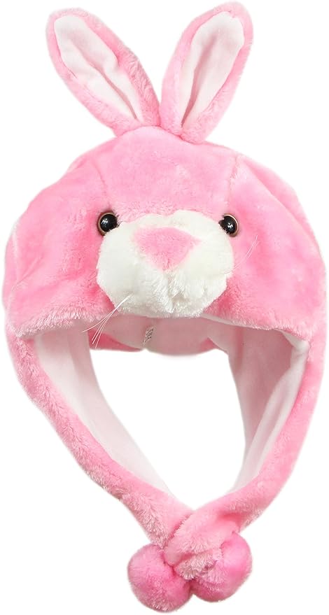 Plush Fun Animal Hats One Size Cap Polyester With Fleece Lining