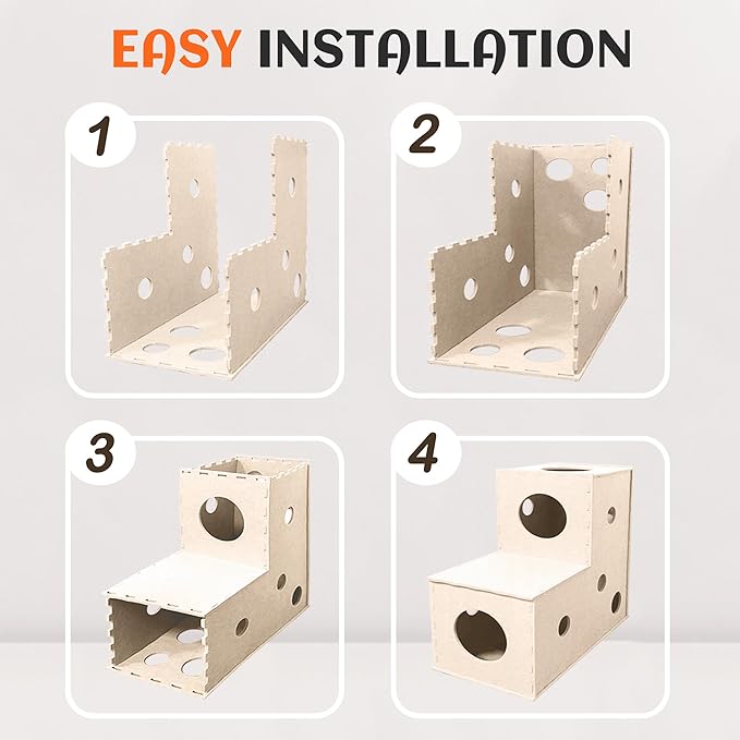 PETKARAY Cat Tunnel, Original Cat Hideaway Cave for Indoor Cats, Large Kitten Play Tubes and Tunnels, Soft Felt Cat Toy with Interactive Peek Hole