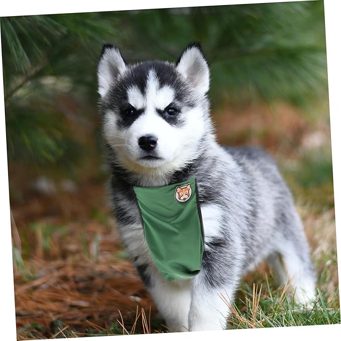 Dog Raincoat for Pets Adjustable Chest Apron Neck and Belly Cover for Cats and Dogs for Wet Weather Adventures Green