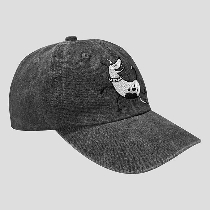 Embroidered Funny Dog Hat for Men Women Adjustable Vintage Cat Baseball Cap Gifts for Pet Lover