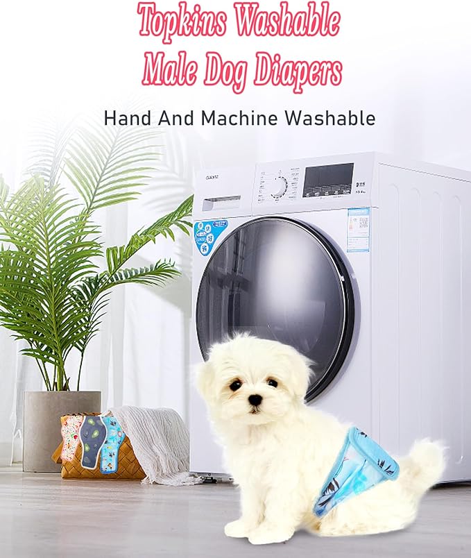 3PCS Male Dog Diapers, Premium Belly Bands for Male Dogs, Belly Band Dog Diaper,Comfortable Leak Proof Doggie Wraps with High Absorbing, for Untrained, Incontinence, XL