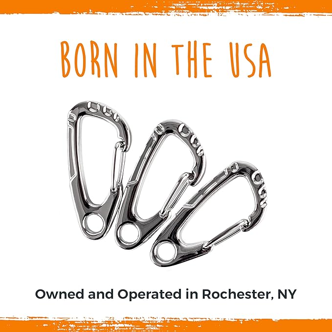 Mighty Paw Dog Tag Carabiner Clips - 3 Pack Strong Dog Clip - Weather Resistant & Easy to Clean Quick ID Holders - Easy Switch Pet Tags - Attach Keys or Poop Bag Holders - for All Size Collars