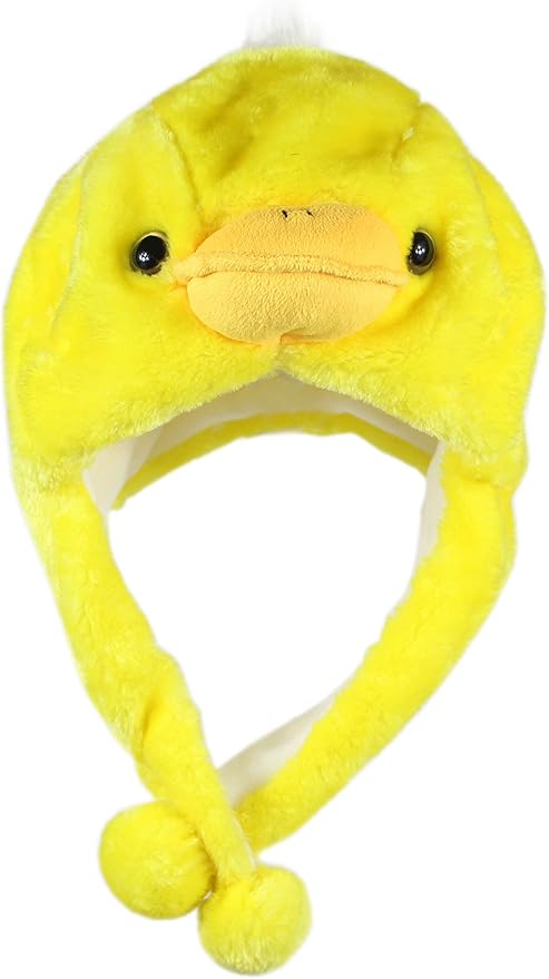 Plush Fun Animal Hats One Size Cap Polyester With Fleece Lining