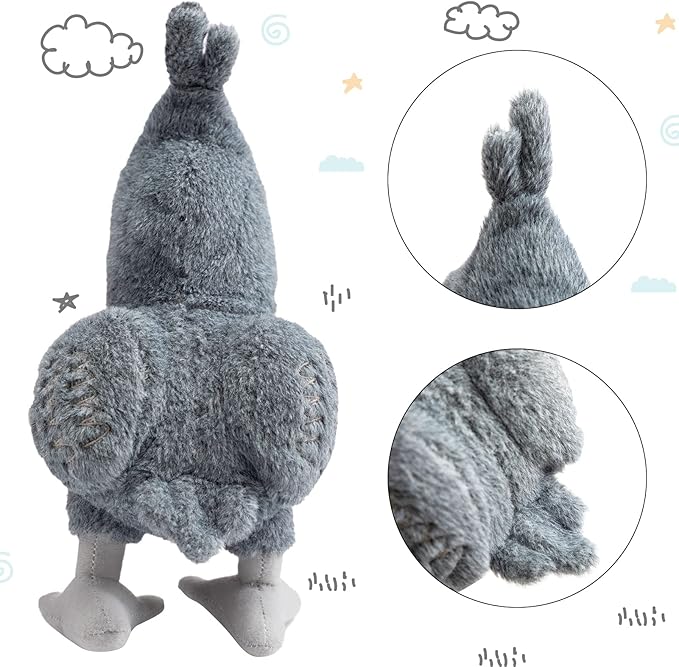 Hollypet Squeaky Plush Stuffed Durable Dog Toys, Cute Puppy Chew Toys for Small, Medium and Large Breed Dogs, Shoebill