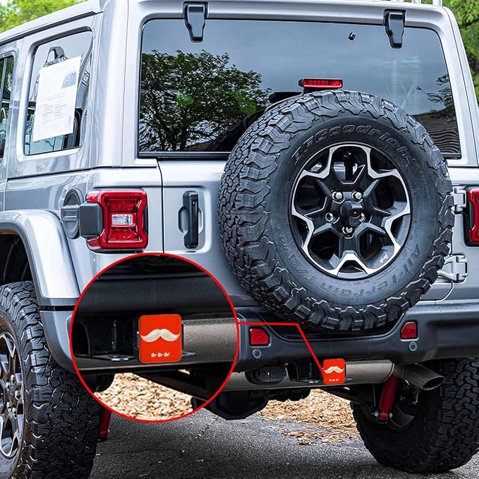 Tow Hitch Covers Christmas Santa, Funny Christmas Santa Mustache Laugh Auto 2 Inch Trailer Hitch Cover Plug Cap Insert Receiver Tube Hitch Covers for Most Cars Trucks SUVs