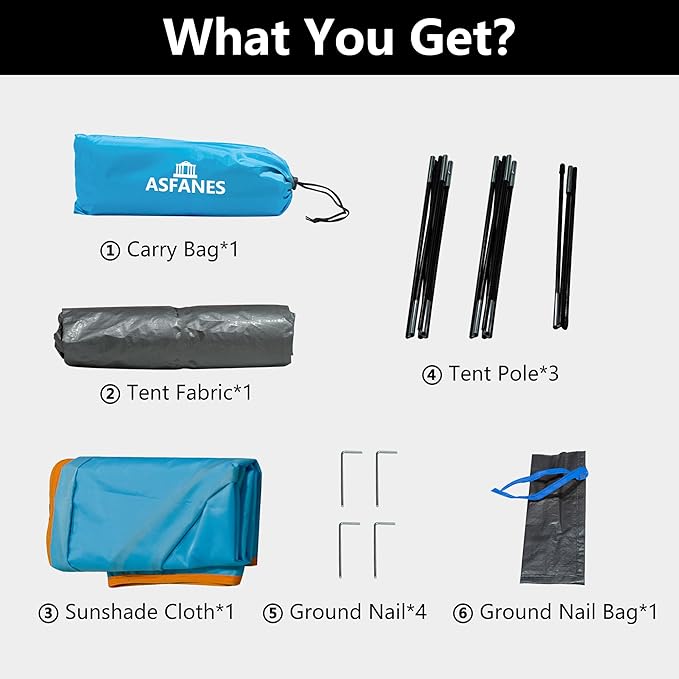 Outdoor Waterproof Pet Camping Tent, Cave Bed for Indoor Cats and Small Dogs, Portable Cat House Dog House, 21.6x21.6x14.9'', Blue, S.