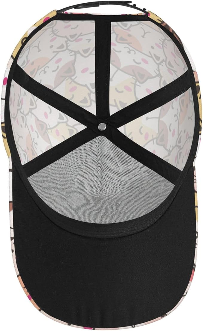 Cute Funny Cat Baseball Cap for Women Men Adjustable Animal Cat Snapback Baseball Hats