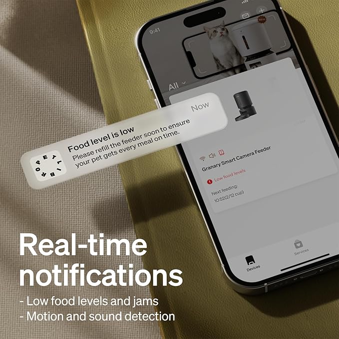 PETLIBRO Automatic Dog Feeder with Camera, Auto Cat Food Dispenser Slow Feeder Dog Bowl 1080P HD Video with Night Vision 5G WiFi Pet Feeder with 2-Way Audio, Stainless Steel Slow Food Tray