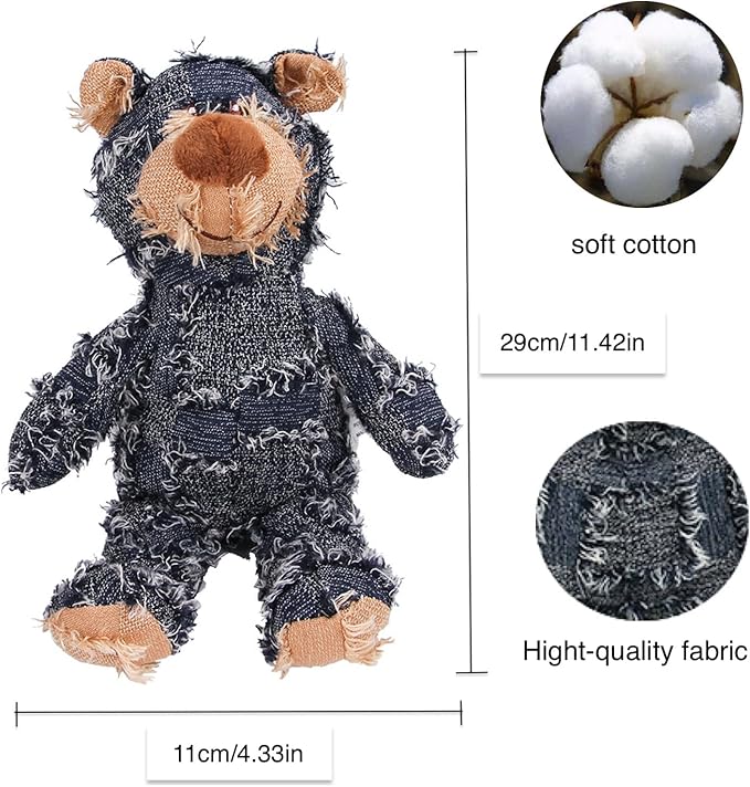 MAXBECK Dog Companion for Heavy Chewers-New Plush Robust Bear Dog Toy, Resistant Squeaky Dog Toys for Heavy Chewers, Tough Stuffed Plush Dog Toys for Aggressive Chewers